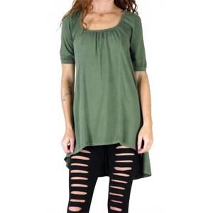 NEW TOUGH LUV corset back cotton jersey in green